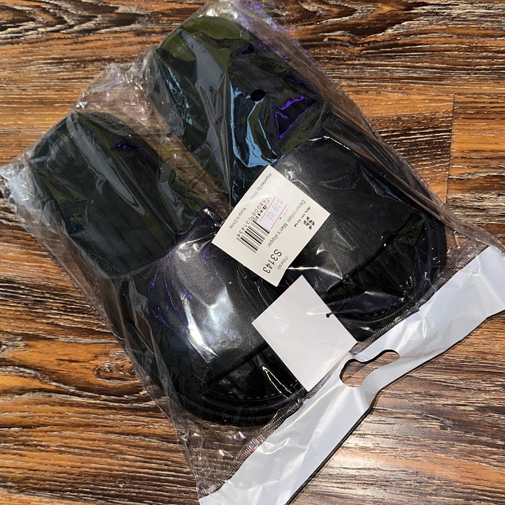 Black Slide Sandals